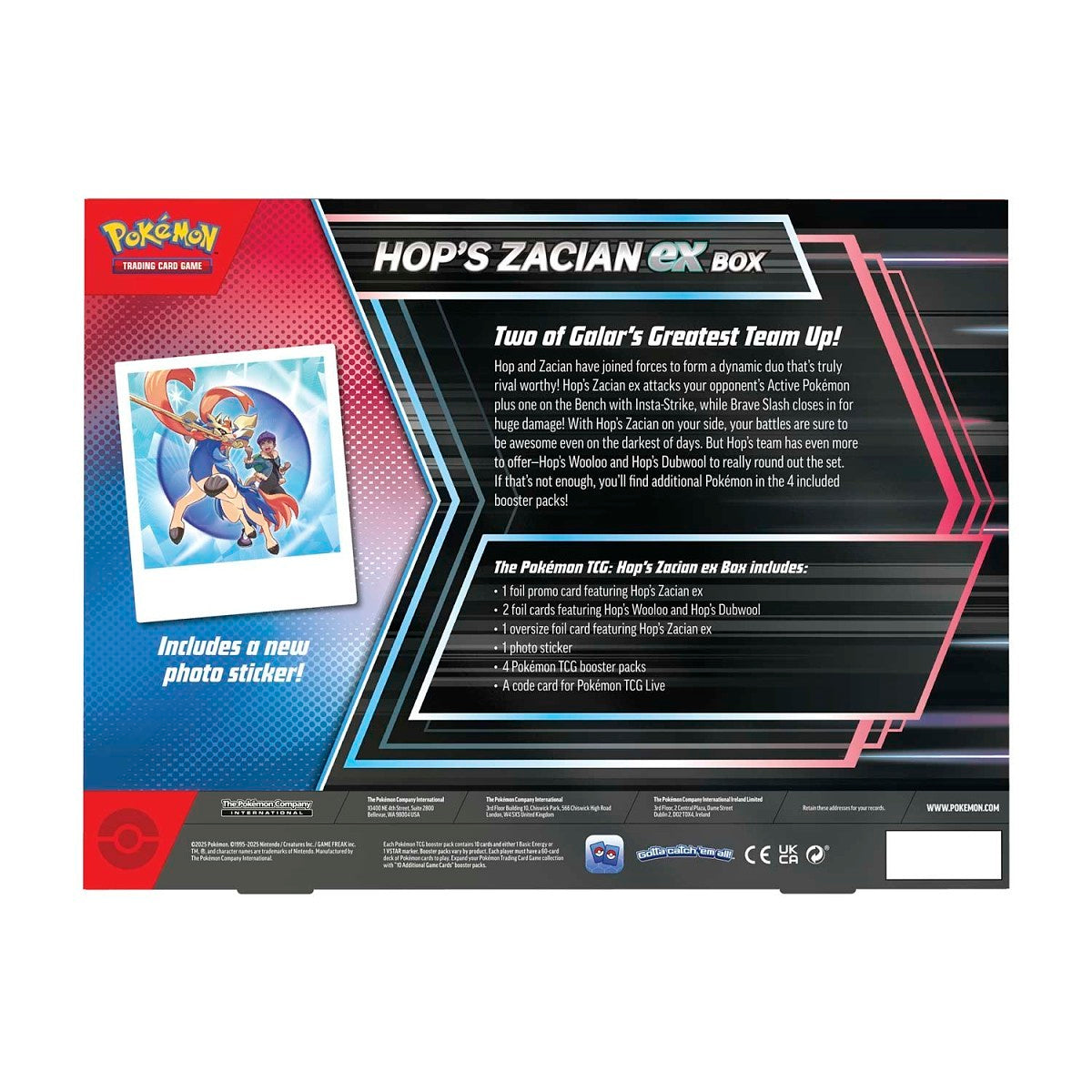 Pokémon Hop’s Zacian ex Box